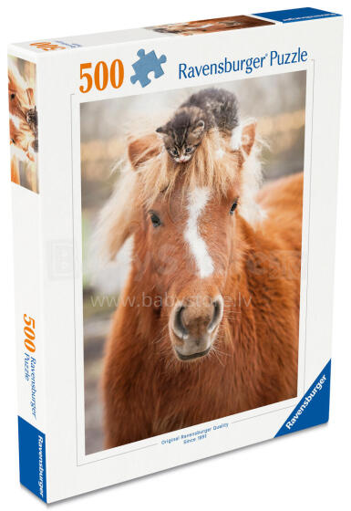 Ravensburger dėlionė 500 dalių: Arklys ir katė