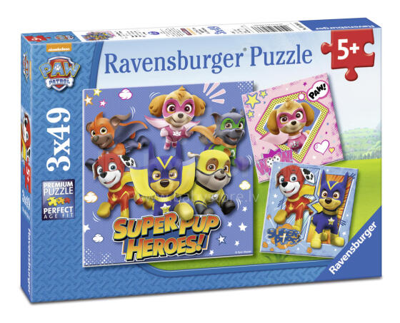 Ravensburger Puzzle 3x49 pc Paw Patrol SuperPup Heroes