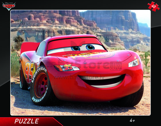 Dino rėmelio dėlionė 40 vnt., Disney Cars