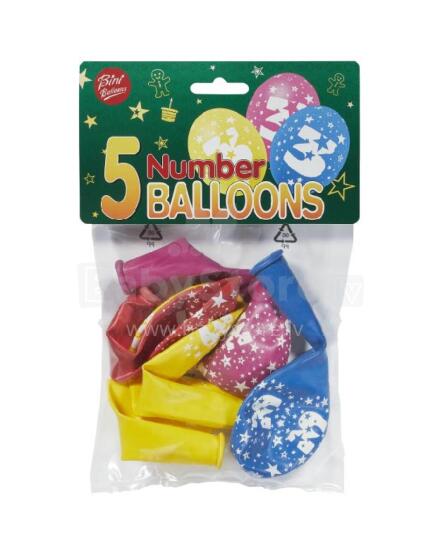 Bini numeris 3 balionai, 5 vnt.