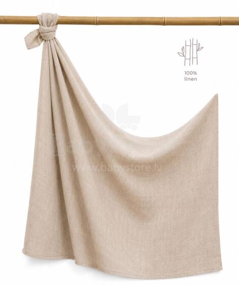 La Bebe™ Eco Natural Linen Swaddle Art.294582 Beige Aukštos kokybės vystymo antklodė, pagaminta iš natūralaus lino (150x100 cm)