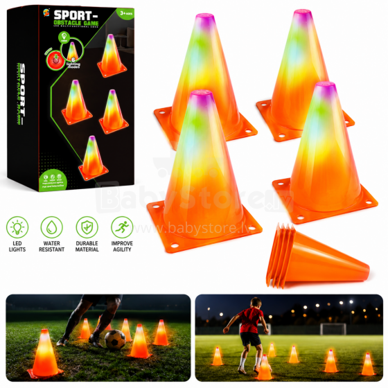 I-Toys Sport Art.294606 LED Sports Training Cones, 4 pcs