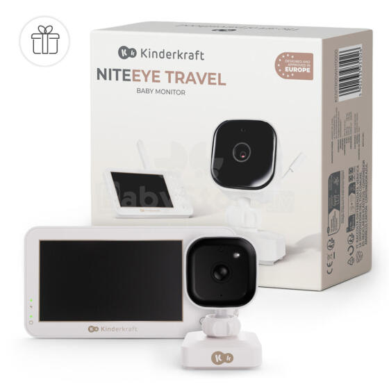 KINDERKRAFT mobili video auklė NITEEYE TRAVEL, White, KENITR00WHT0000