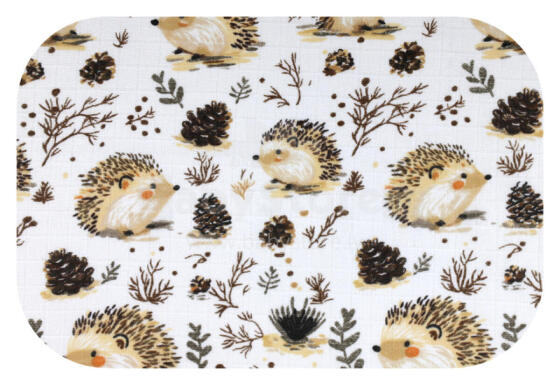 Diaper - 4282 - TETRA PRINT - EGA - HEDGEHOG - size 70x80 cm
