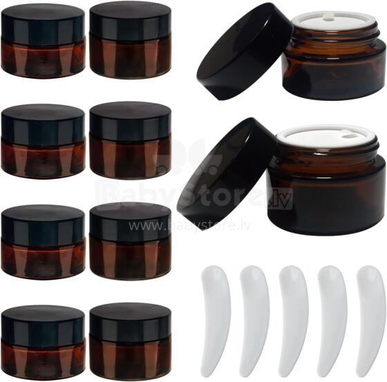 Brown Glass Ointment Jars Сream Art.294989