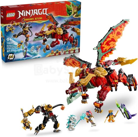 Lego Ninjago Wyldfyre's Art.71868 Transformuojantis Drakonas Mechas