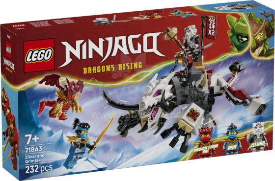 LEGO Ninjago Zilvaras ir Grimtakas Drakonas Monstras