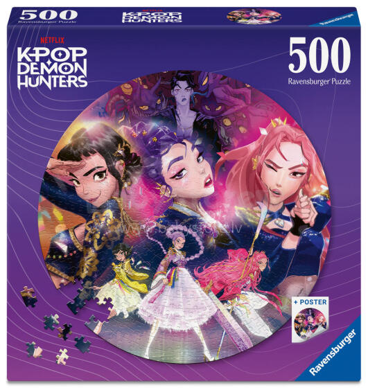 Ravensburger Puzzle 500 pcs KPop Demon Hunters With Poster: For the fans! 