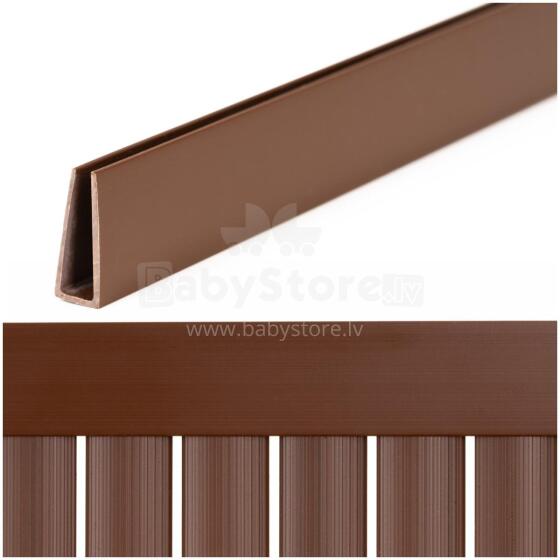 Cover, 100 cm profile for PVC masking cover for balcony, terrace, fence, brown