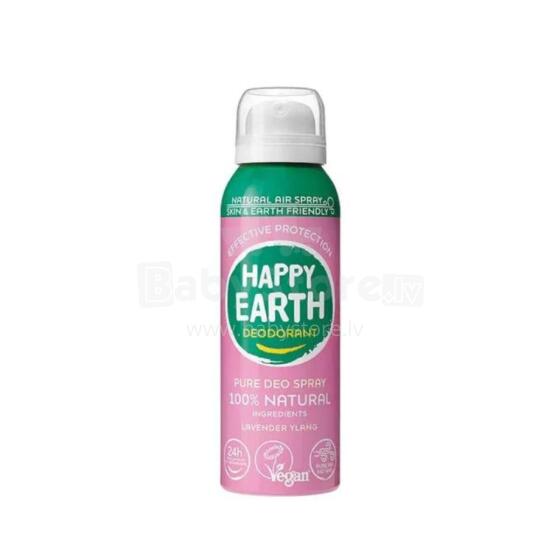 Happy Earth Deodarant Art.296462 aerozolių neturintis 100% natūralus dezodorantas su levandų-ylang kvapu, 100ml