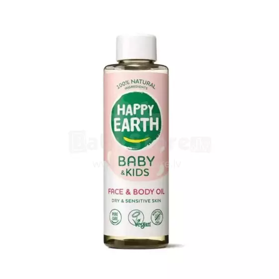 Happy Earth Body Oil Art.296511 100% looduslik beebiõli näole ja kehale kuivale ja väga kuivale nahale, 150 ml