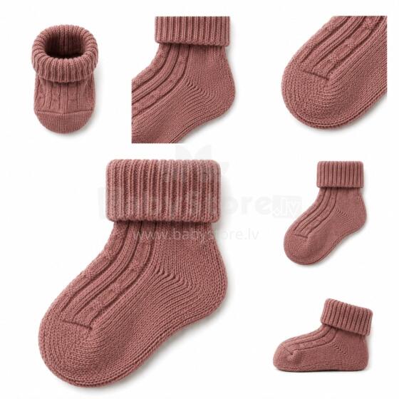 So Cute Wool Natural Eco Socks Art.296940 Brown Natūralios vilnos kojinės naujagimiams