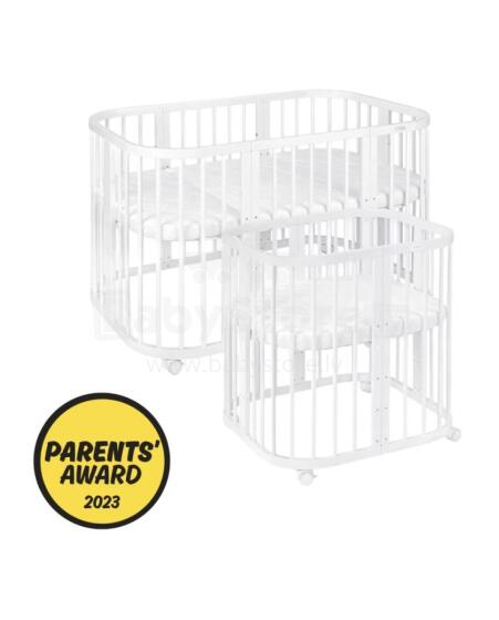 Waldin Baby Collection Bed Crib  7 in 1 Art.297432 White Multifunctional wooden 7-in-1 transforming crib