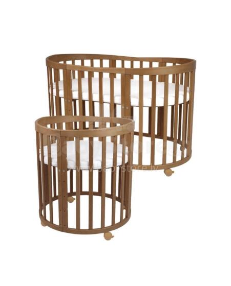 Waldin Oval Baby Collection Bed Crib  7 in 1 Art.297435 Vintage Multifunctional wooden 7-in-1 transforming crib