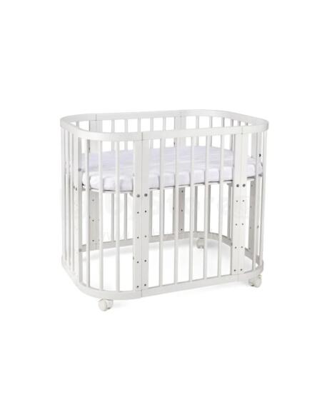 Waldin  Bed Crib  5 in 1 Art.297545 White Multifunctional wooden 5-in-1 transforming crib