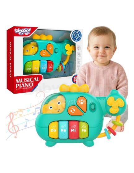 WOOPIE BABY Interactive Piano Helicopter Elephant Musical Sounds 18m+