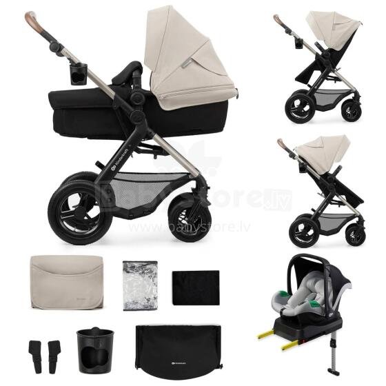 Kinderkraft Moov2 Air 4 in1 Art.297980 Grey 3-in-1 baby stroller with base Isofix