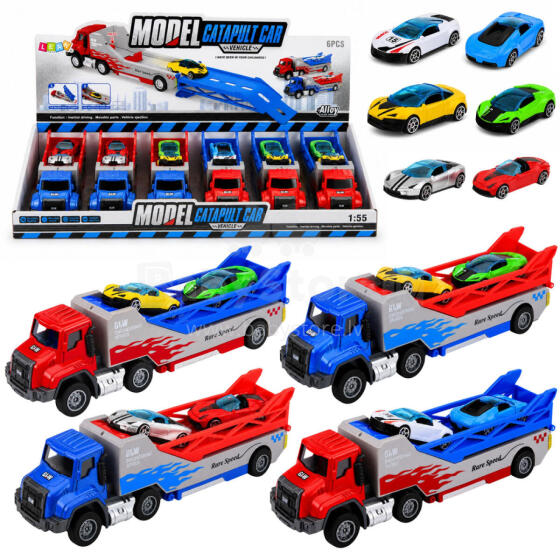 Truck with Ramp Transporter Launcher Car Springs Drive 1:55