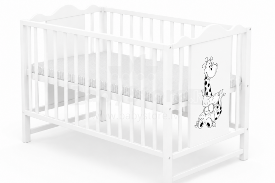 Elf Bed Petal II Art.298141 White  Детская деревянная кроватка 120x60см