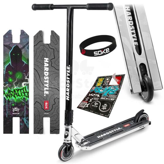 SOKE BOX Stunt Scooter Silver-Black