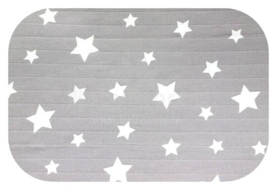 Diaper - 25790 - TETRA PRINT - EGA - LUX - STARS - size 70x80 cm