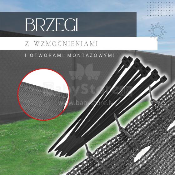 Light Anthracite Shade Net 185 GSM 1.5 x 25 m, 100 Cable Ties SN0063