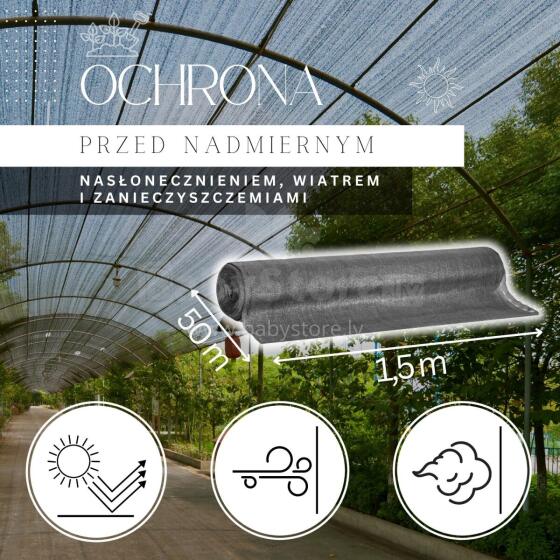 Light Anthracite Shade Net 140 GSM 1.5 x 50 m, 200 Cable Ties SN0064