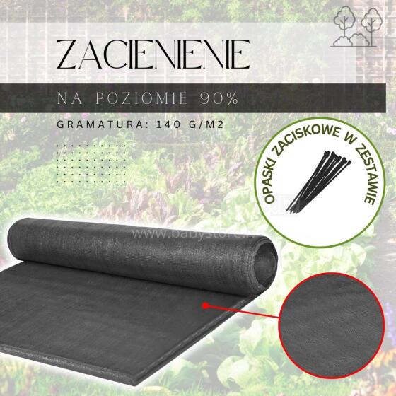 Light Anthracite Shade Net 140 GSM 1.5 x 25 m, 100 Cable Ties SN0065