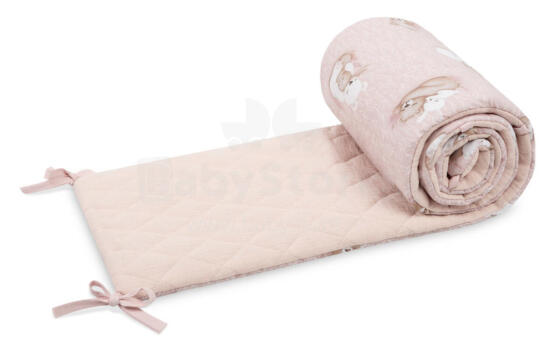 CRIB BUMPER MUSLIN BEAR AND RABBIT