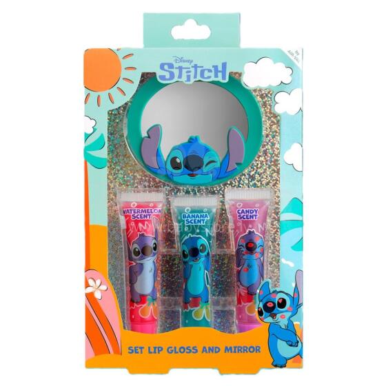 AIR-VAL Stitch Lip Gloss and Mirror Set, P009793
