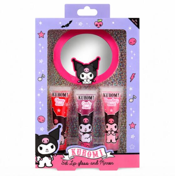 AIR-VAL Kuromi Lip Gloss and Mirror Set, P009810