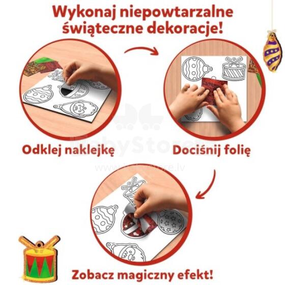 TREFL 62609 Skillmatics Foil Fun Christmas Decorations