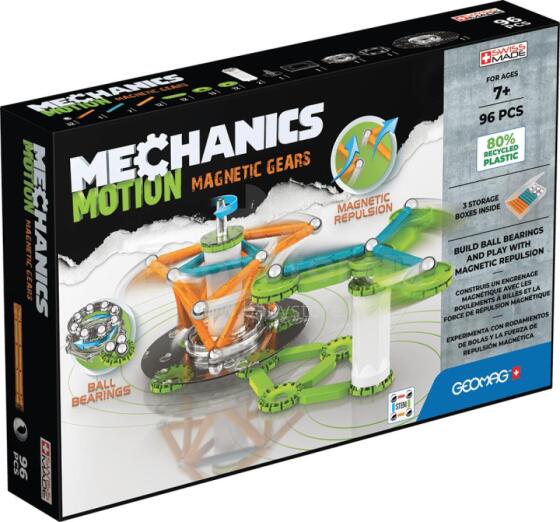 Magnetic constructor - Mechanics Motion - Magnetic gears (96 pcs.)