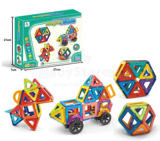 Blocks - 40380 / k1556 - MAGNETIC - 60 pcs