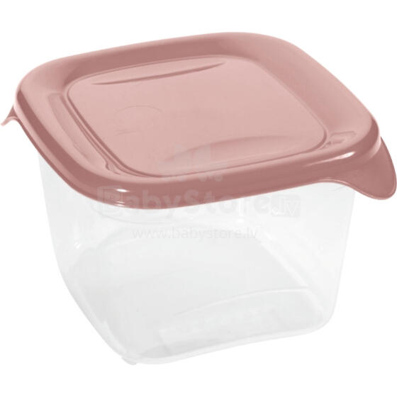 Square food container 0.45L Fresh&amp;amp;Go pink