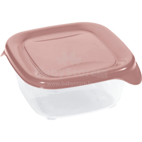 Квадратный контейнер для продуктов Fresh&amp;amp;Go объемом 0,8 л, розовый