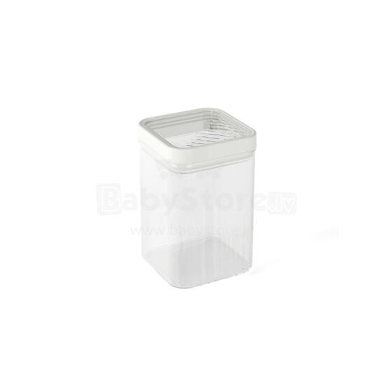 Контейнер для хранения сухих продуктов объемом 1,2 л, Kara, прозрачный/белый.