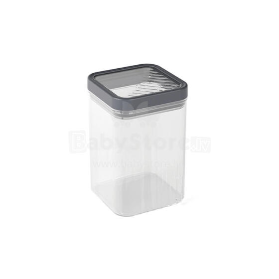 Dry food storage container 1.2L Kara transparent/dark gray
