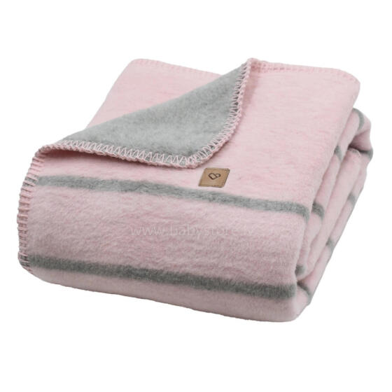 Плед - ALBA - ХЛОПОК - РЕЙКА - размер 75x100 - ДЕТСКИЙ РОЗОВЫЙ