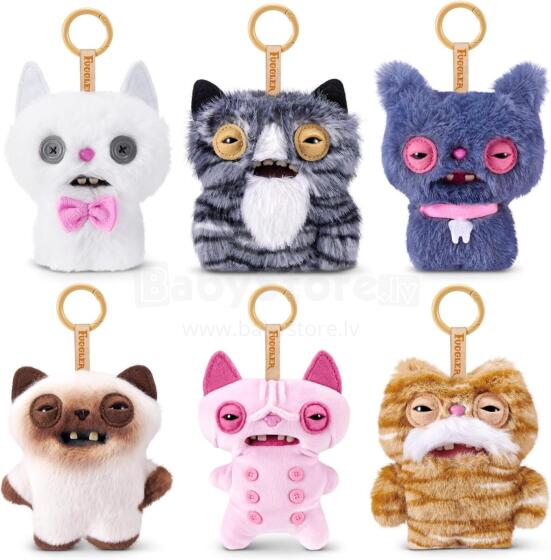 Fuggler Alley Cat Keyring Art.299879 Брелок  забавный уродливый монстр, коллекционная плюшевая игрушка РАНДОМ,1 шт