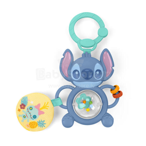 BRIGHT STARTS 17472-6 Sensory Toy Clip with Stitch Tummy Tum