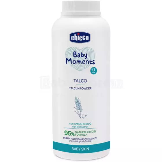 Chicco Baby Moments Powder Art.33798 Пудра-тальк защитный с рисовым крахмалом 150гр