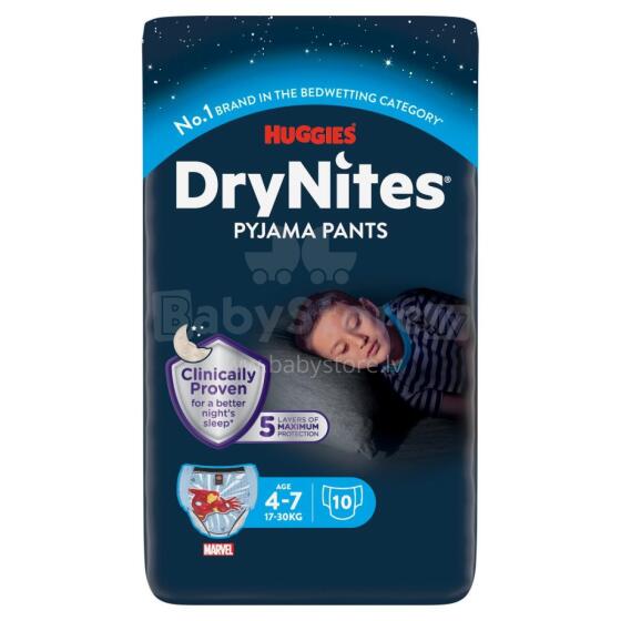 Huggies Dry Nites Art.041527574 sauskelnės berniukams (4-7 m.)