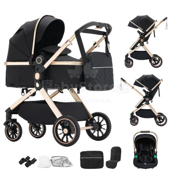 Shineey 3-in-1 Pushchair Buggy Art.U9-X Black