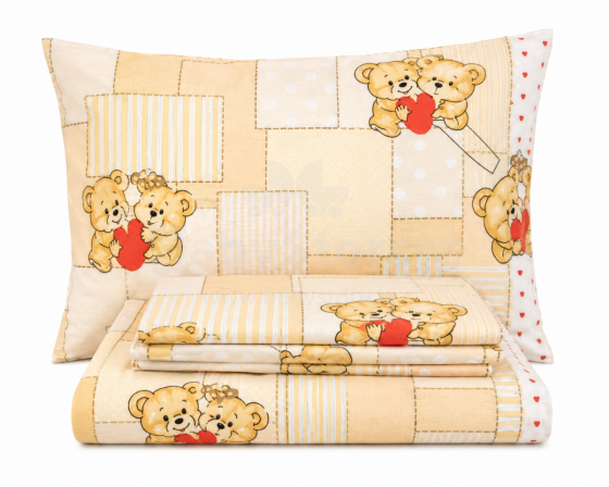 UR Kids Bedding Art.70564 Bear Beige 3-piece children's bedding set