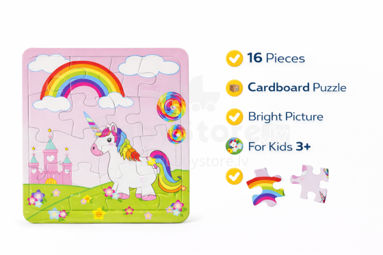 Happy Toys Mini Puzzle   Art.7358 Мини Пазл 16 шт.