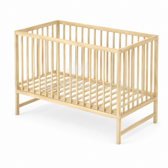 Elf Bed Arco Art.74243 Natural Medinė kūdikio lovelė 120x60 cm