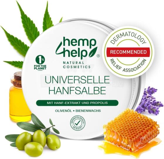Universal Hemp  Propolis & Manuka Art.78430 Universalus kanapių tepalas nuo neurodermatito su propoliu ir manuka – 100 ml