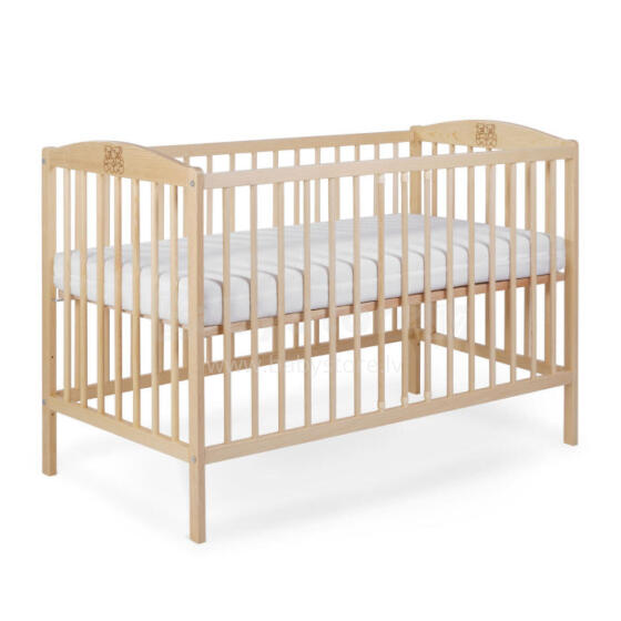 La Bebe™ Kids Wood Cot  Tomi 7 Art.92461 Natural Vaikiška medinė lovelė 120x60 cm