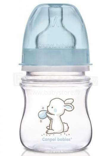 Canpol Babies Little Cutie Art.35/218 Pudelīte ar silikona knupīti antikolika, 120 ml (0+ mēn.)